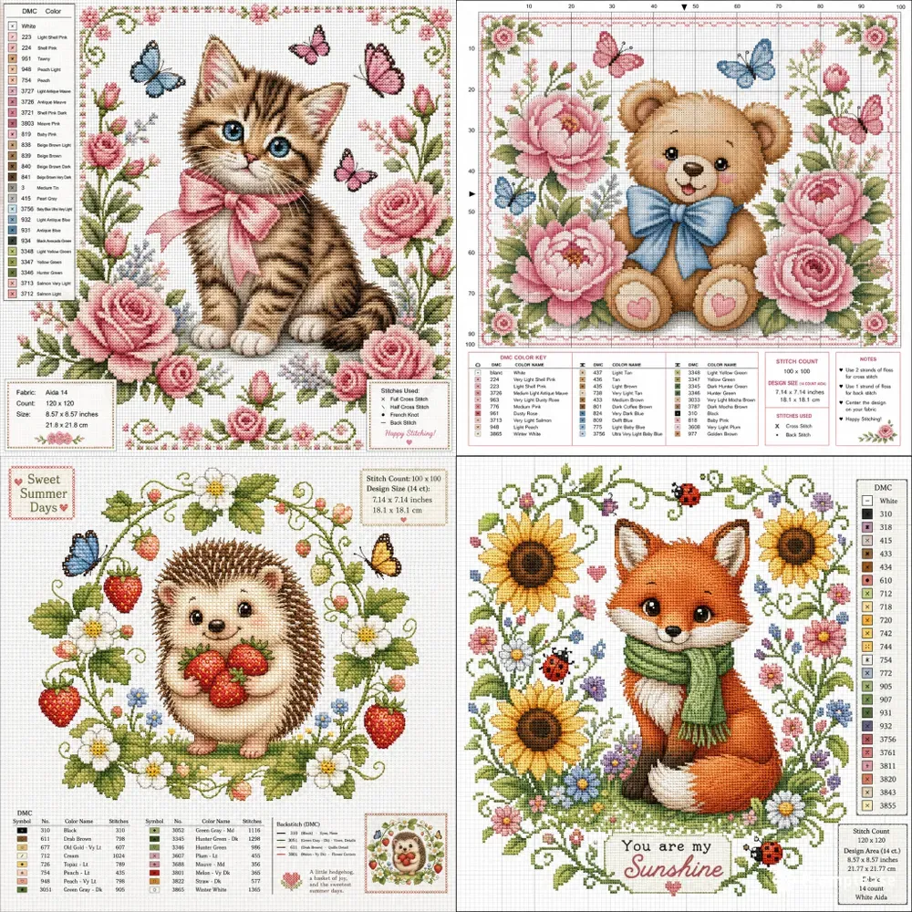 Cute Animals Cross Stitch Patterns
