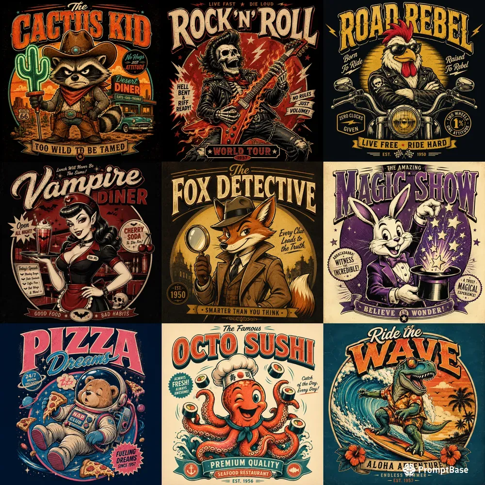 Retro Pop Icon Mascot Collections