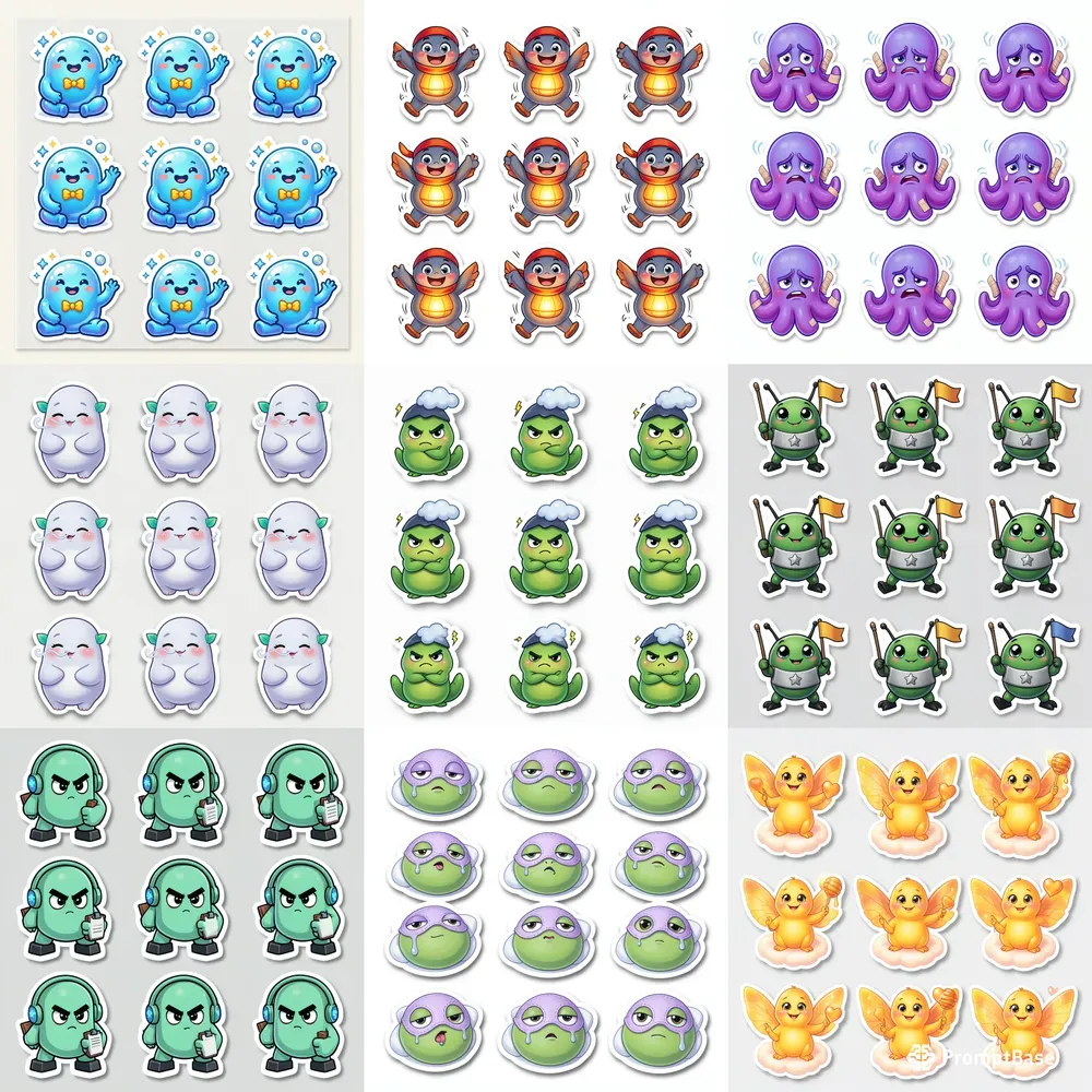 Sticker Sheet Mood Monsters