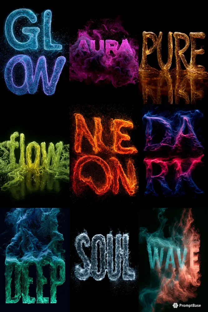 Bioluminescent Fluid Typographies