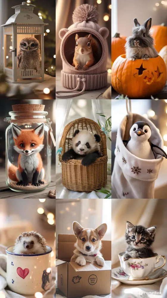 Tiny Animals In Cosy Spaces