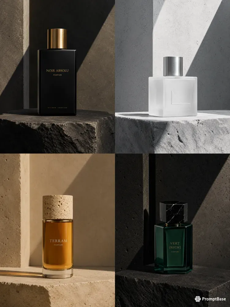 Ultra Minimalist Luxury Perfume Mockups