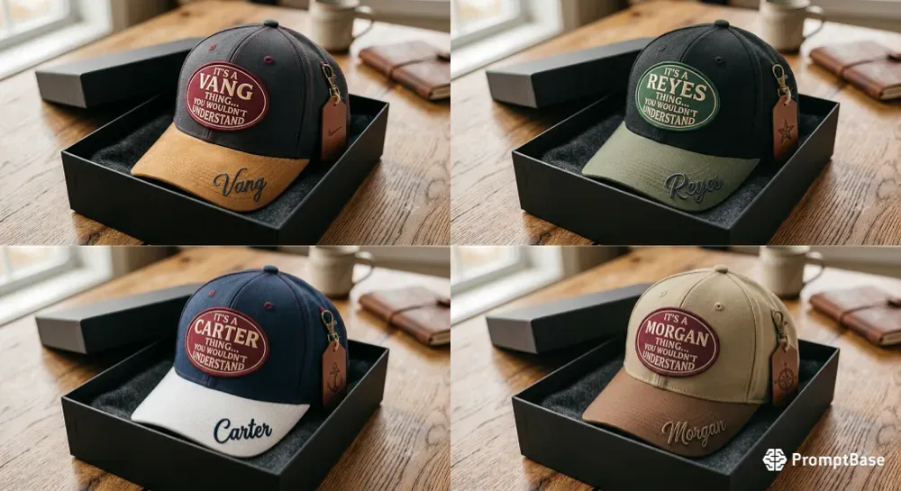 Personalized Name Cap Gift Boxes Ai