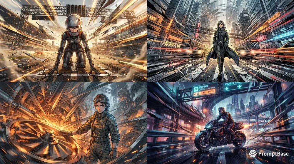 Vortex Speed Futurist Anime Engines