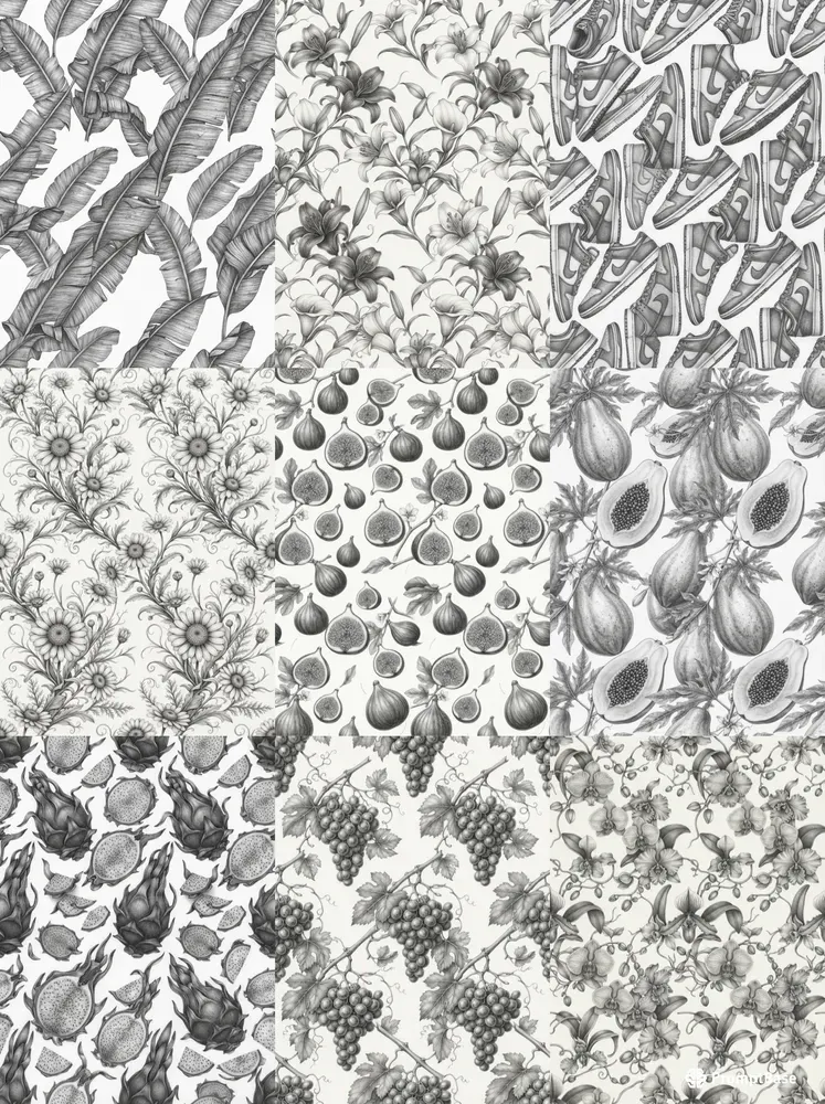 Realistic Graphite Seamless Patterns