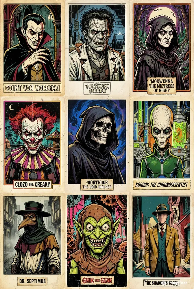 Retro Horror Character Portraits