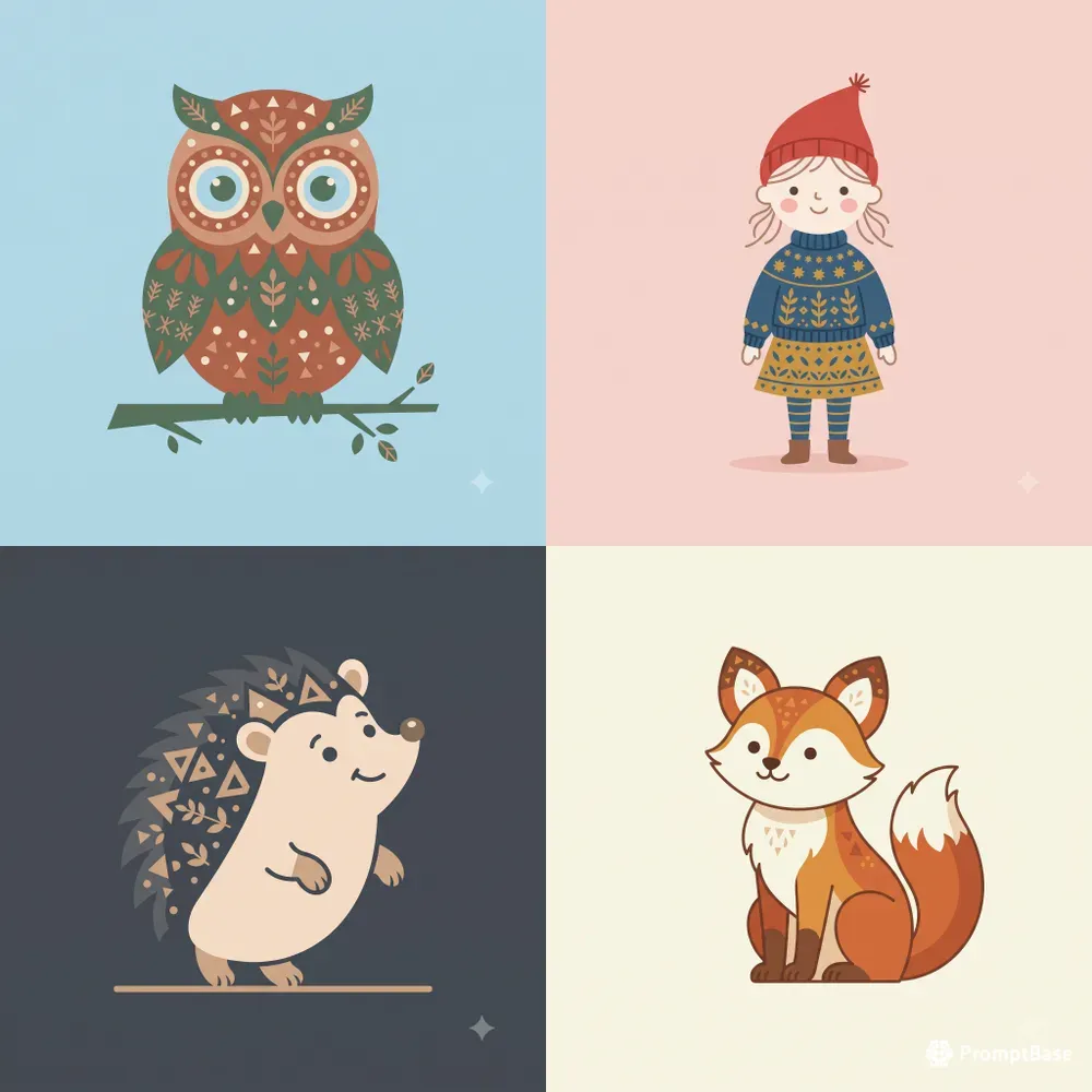 Nordic Folk Characters