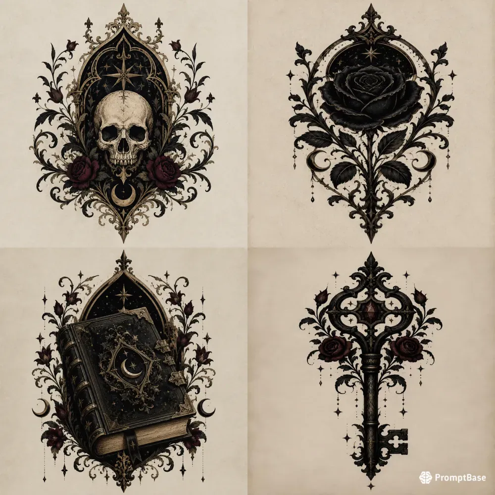 Gothic Fantasy Cliparts