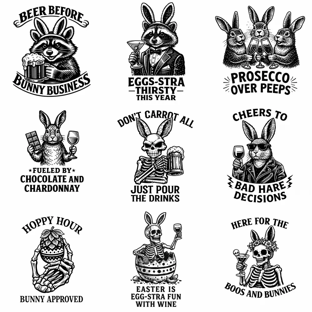Vintage Boozy Easter Svgs