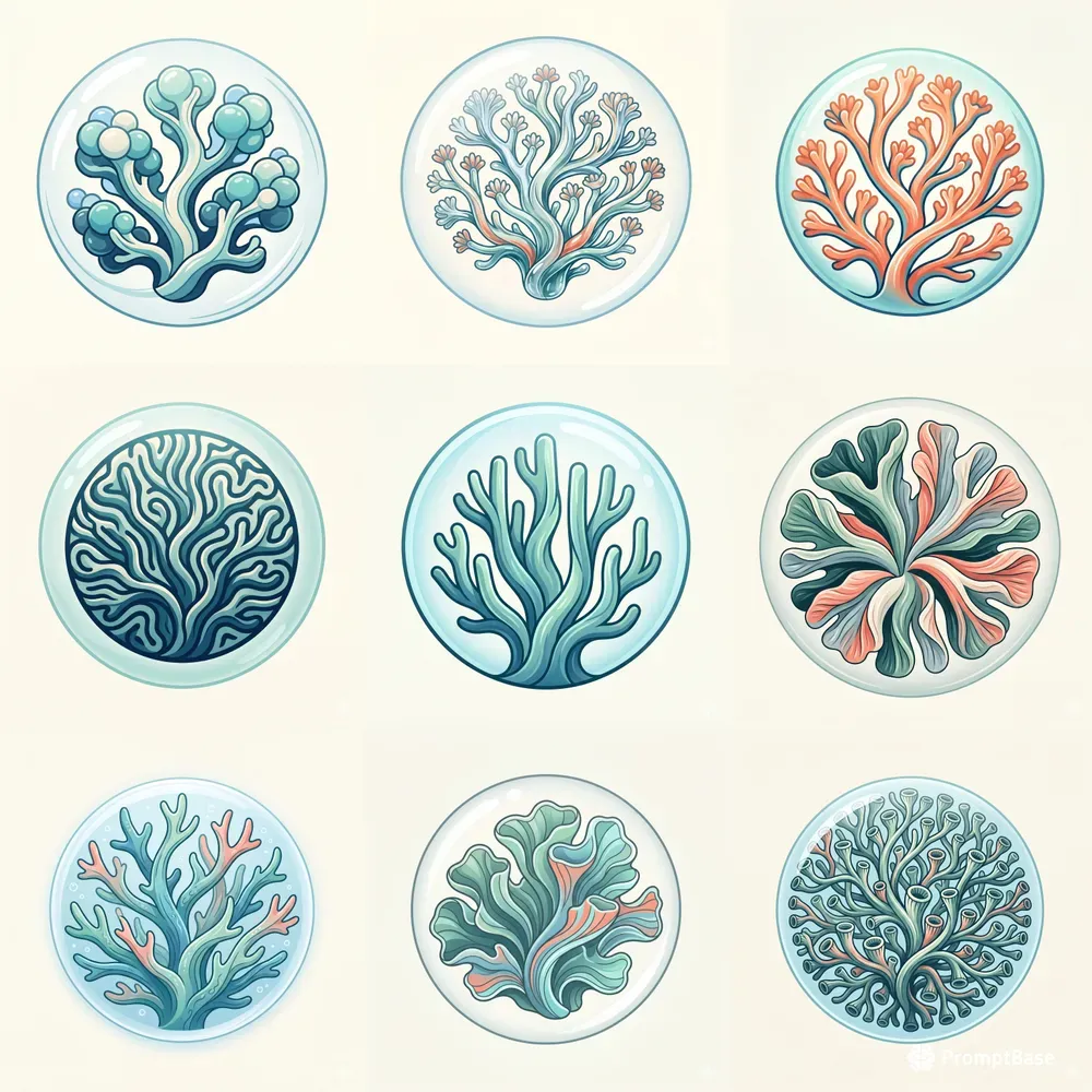 Dreamy Coral Emblems