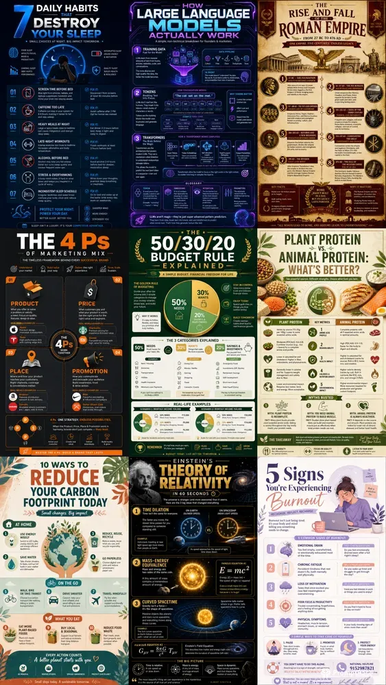Cinematic Premium Infographic Posters