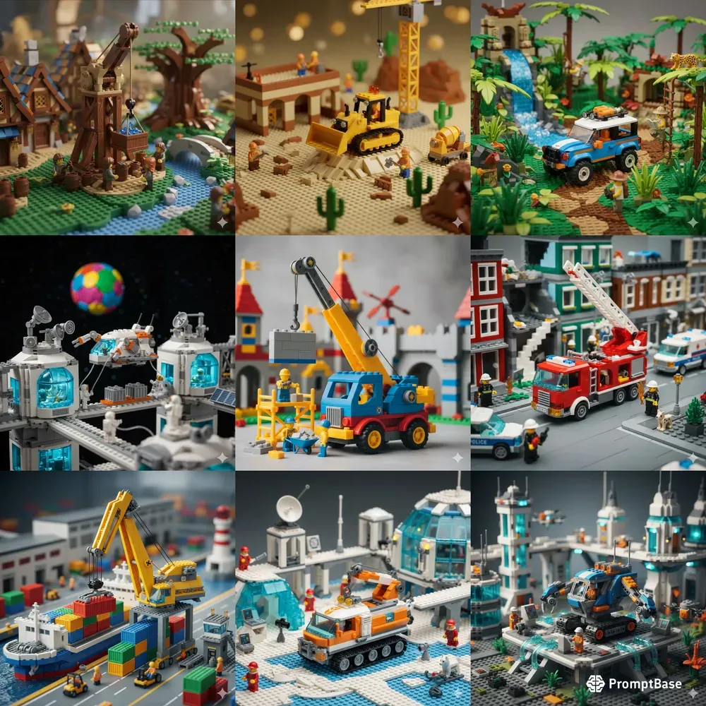 Miniature Toy Construction Cinematics