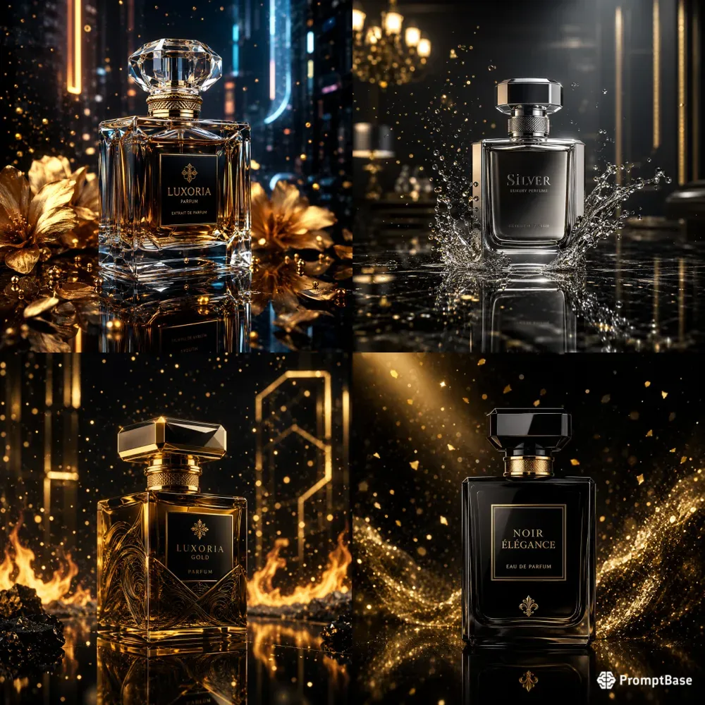 Luxury Black Gold Perfume Commercials