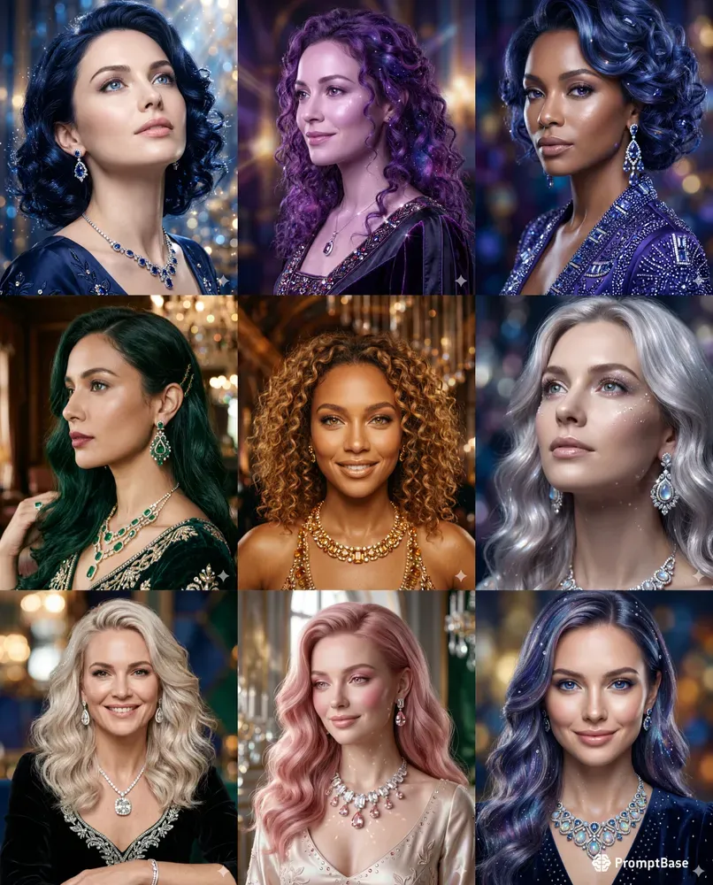 Luxury Gemstone Beauty Portraits