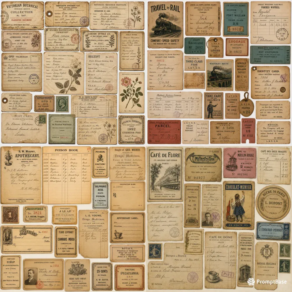 Vintage Ephemera Collages