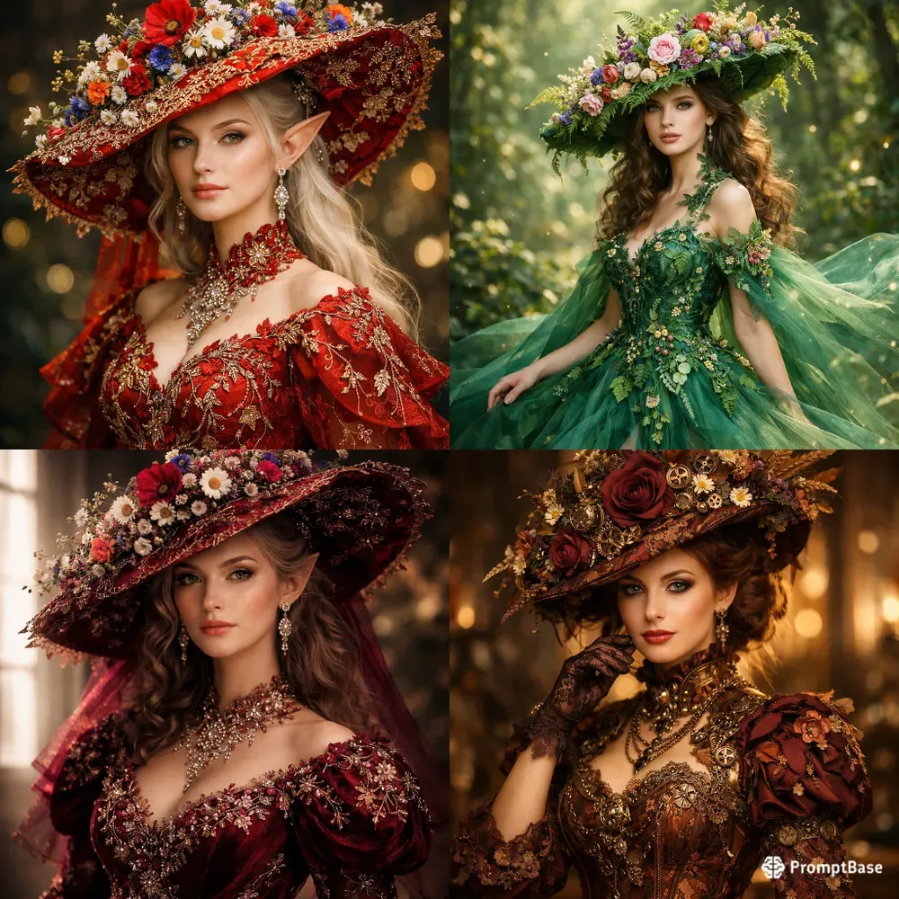 Floral Couture Fantasy Portraits