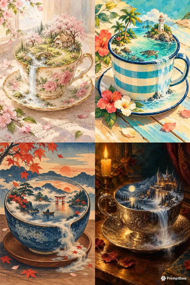 Daydream Brew Miniature Landscape Prints