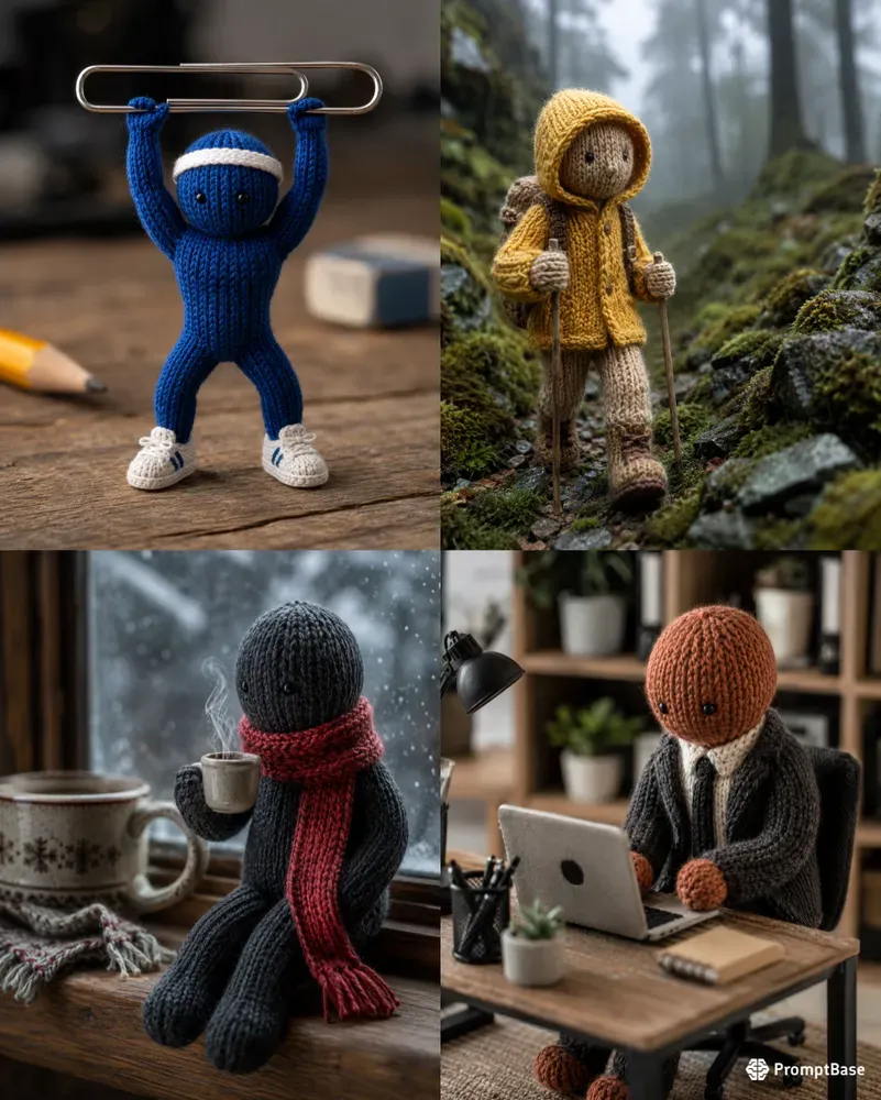 Realistic Knitted Humans