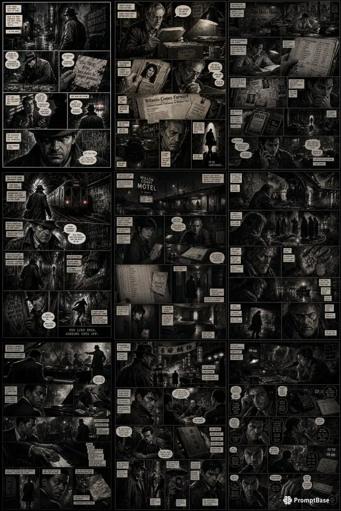 Noir Comic Page Generator