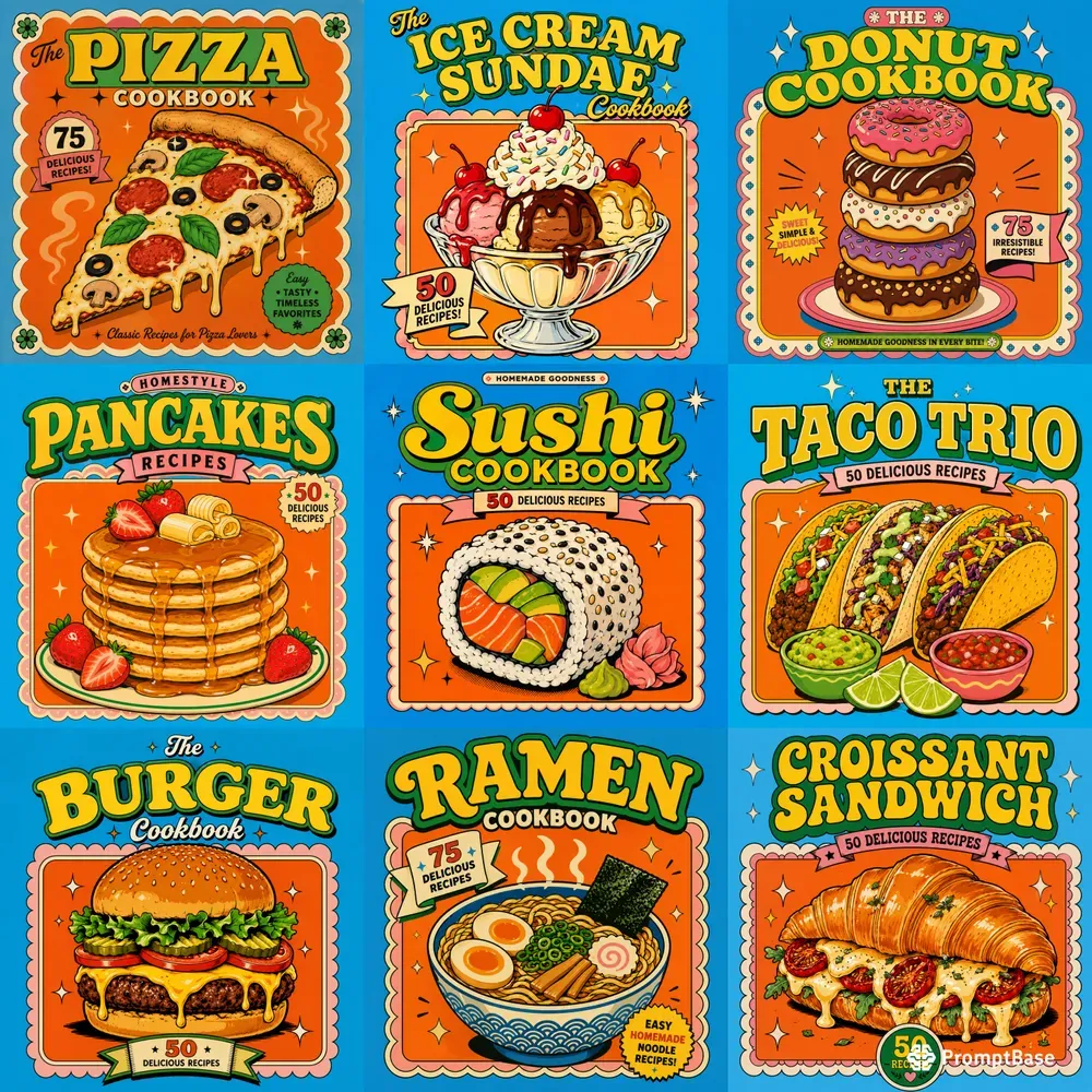 Retro Cookbook Covers