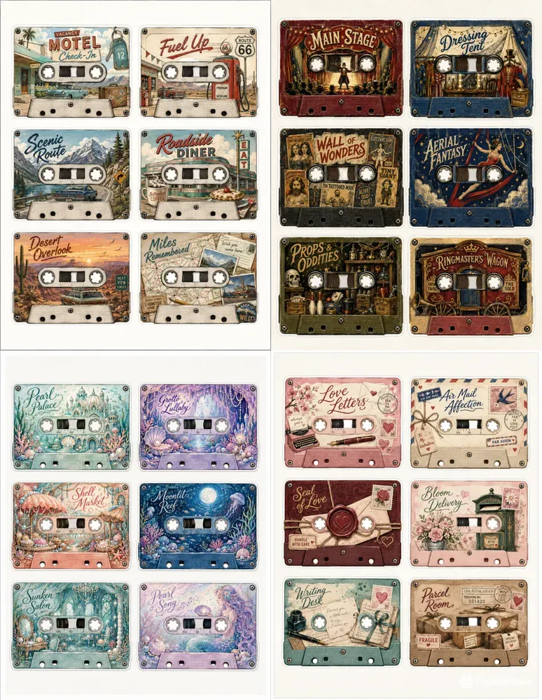 Mixtape Cassette Fussy Cut Ephemera