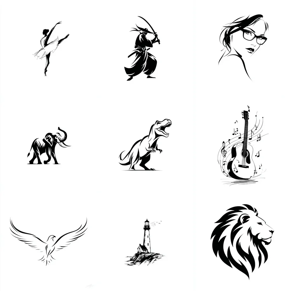 Minimalist Vector Line Art Logos