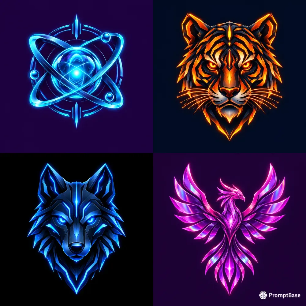 Futuristic Neon Brand Mark Creators