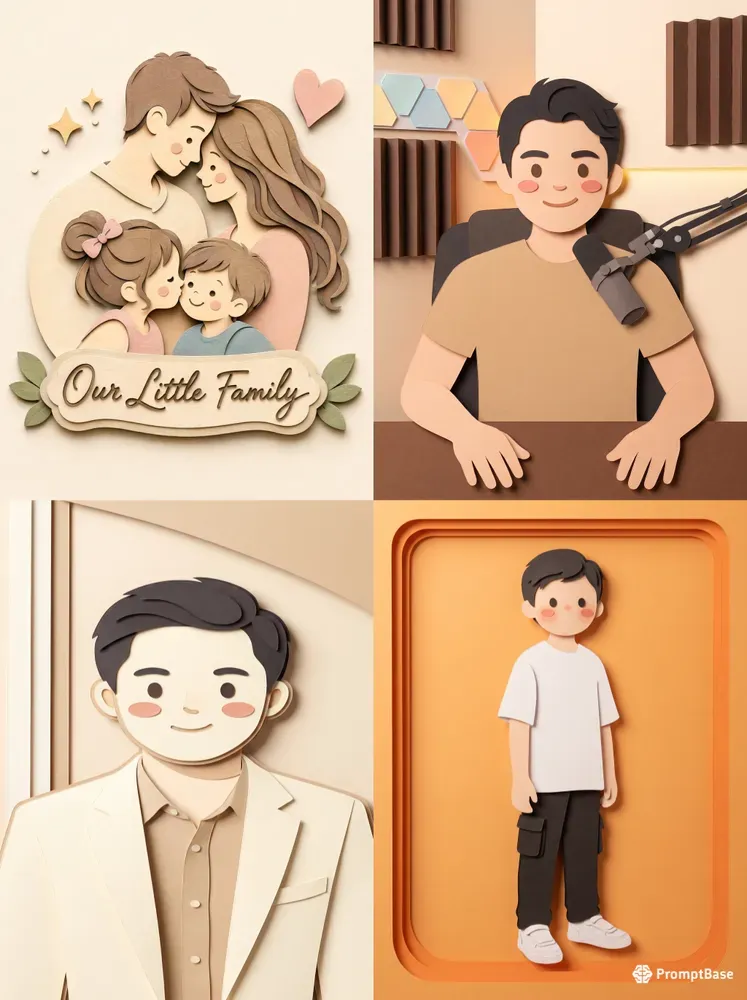 Papercraft Diorama Style Portraits