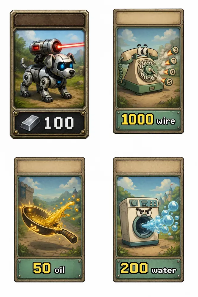 Retro Unit Resource Card Generator