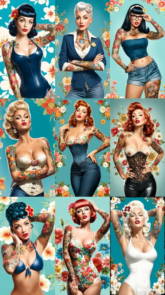 Retro Glam Tattoo Muses