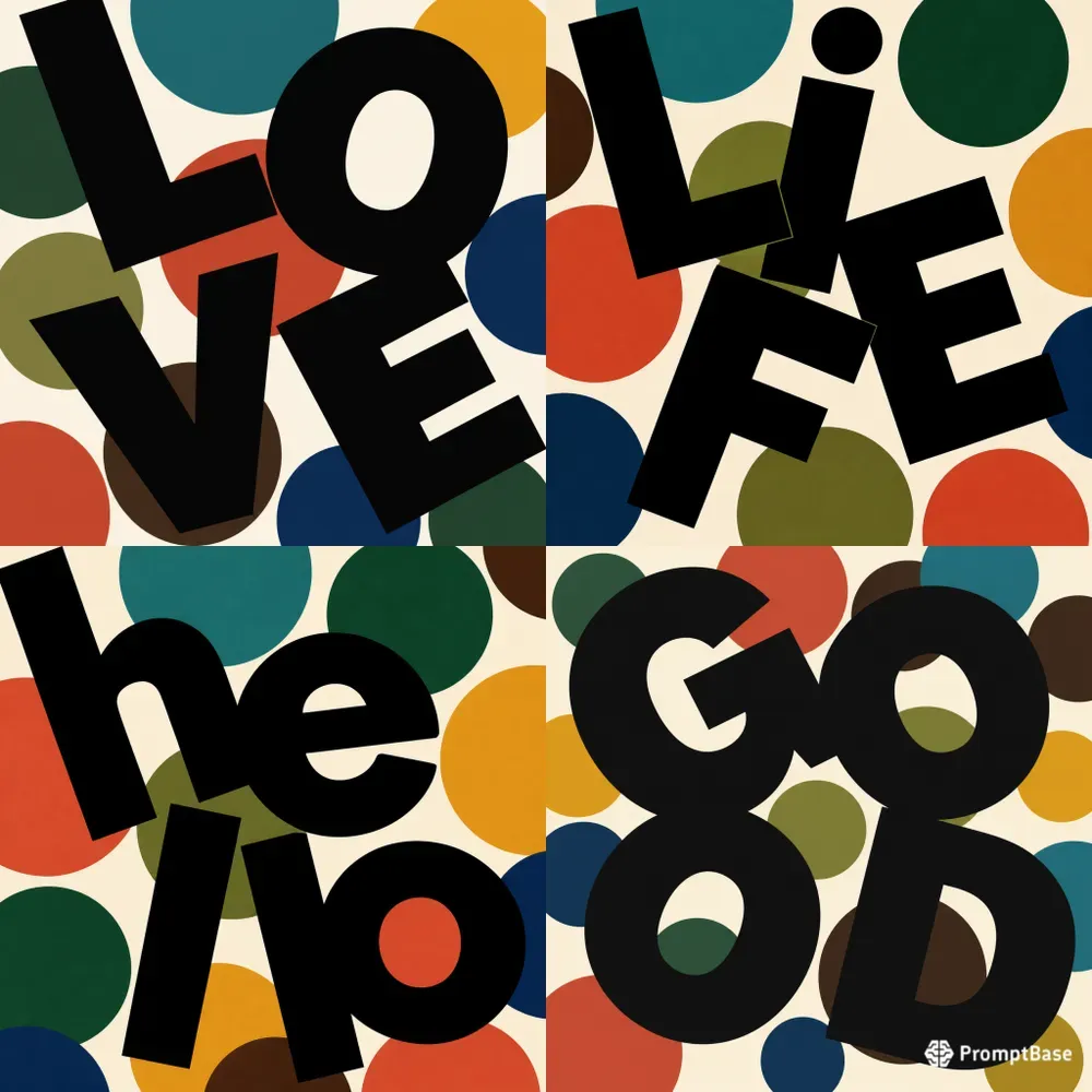 Abstract Typo Poster Pods
