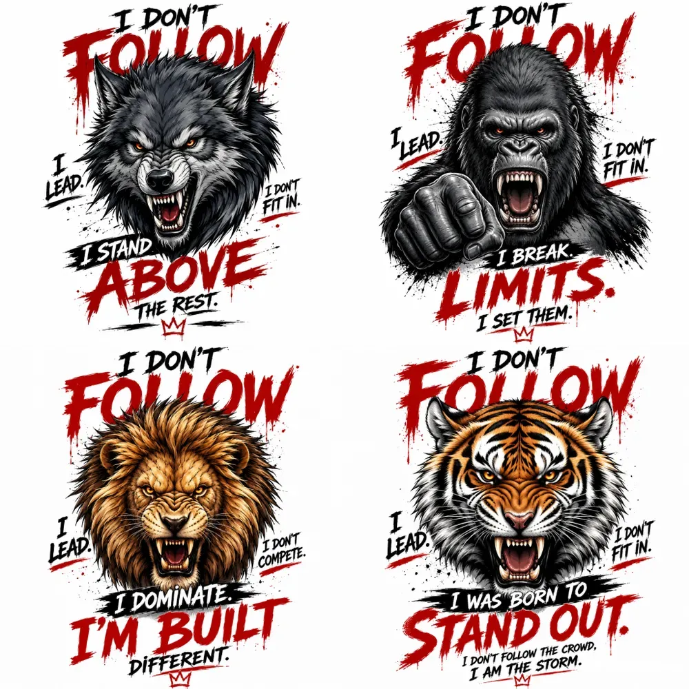 Angry Animal Quote Tshirt Design Packs