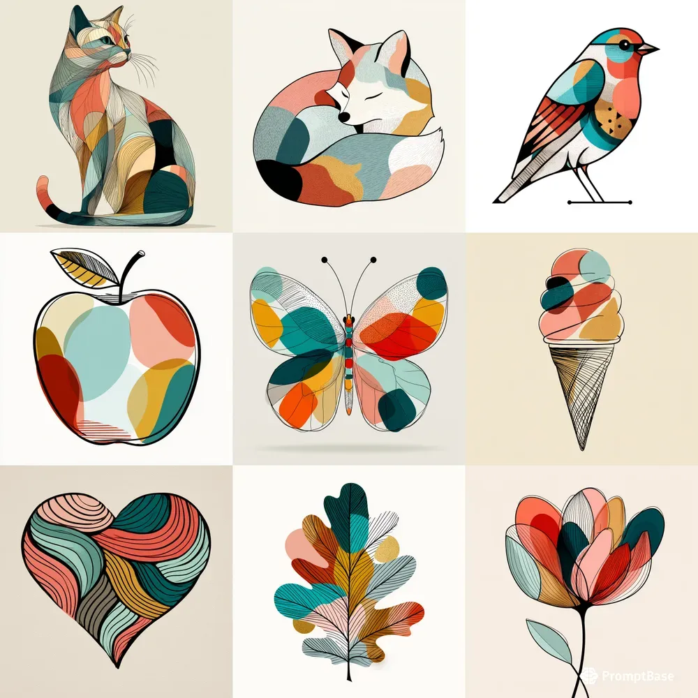 Whimsical Minimal Line Icons Sets