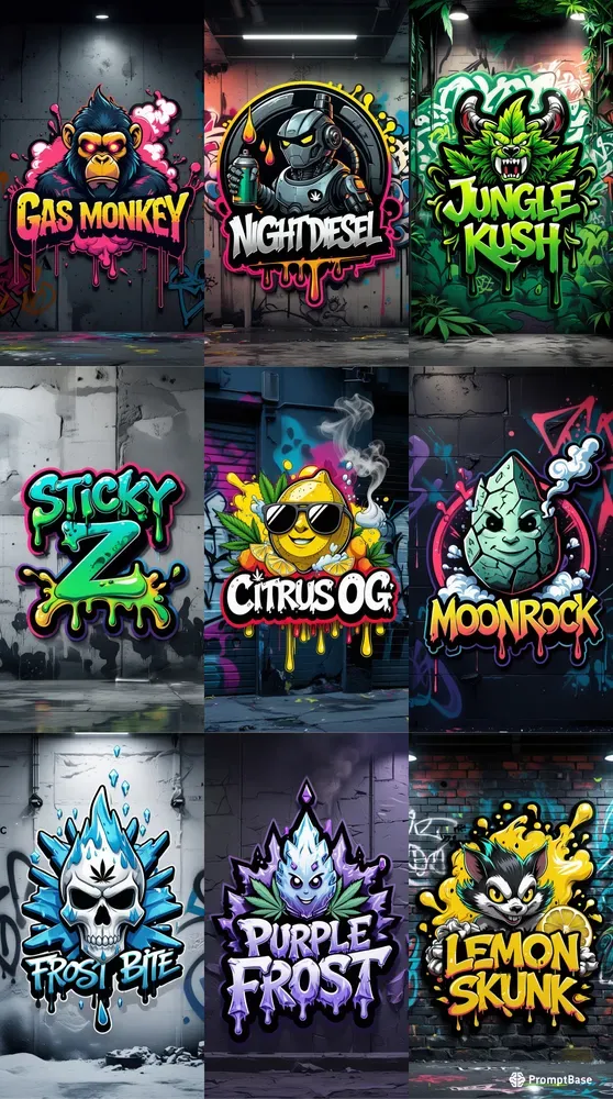 Stickers Cannabis Urban Graffiti Logos