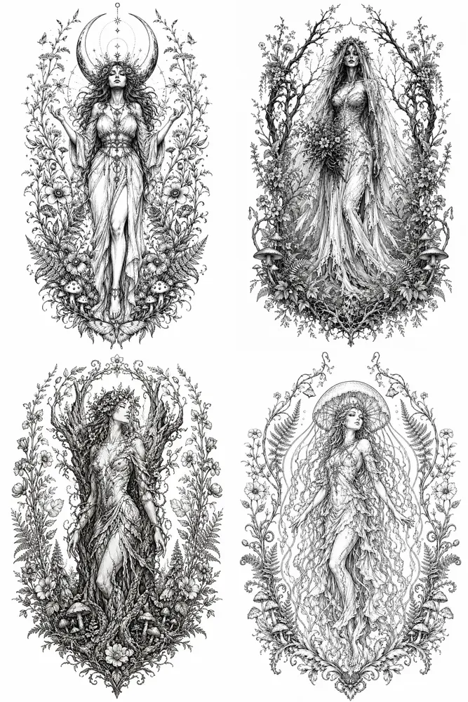 Enchanted Botanical Tattoo Collections