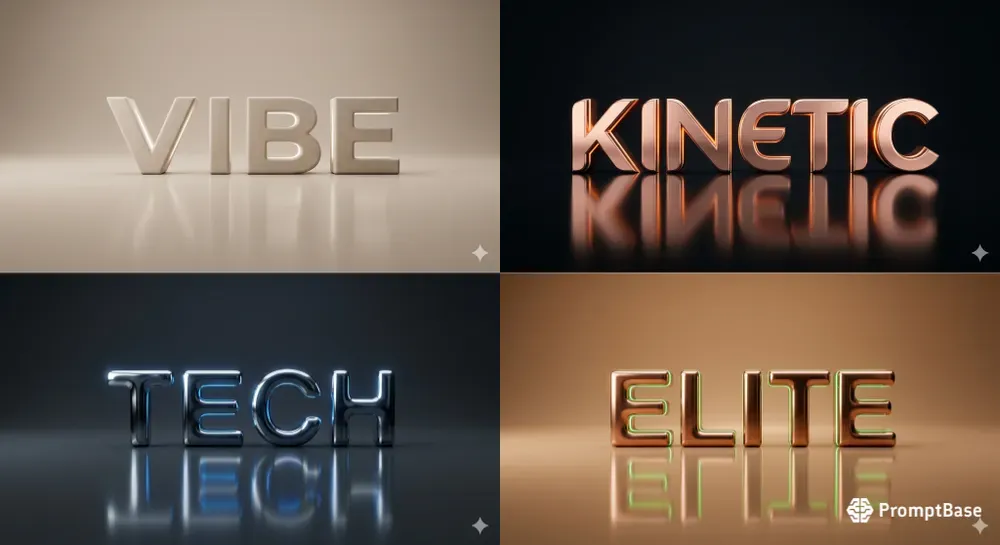 3D Minimalist Sculptural Typography Logos