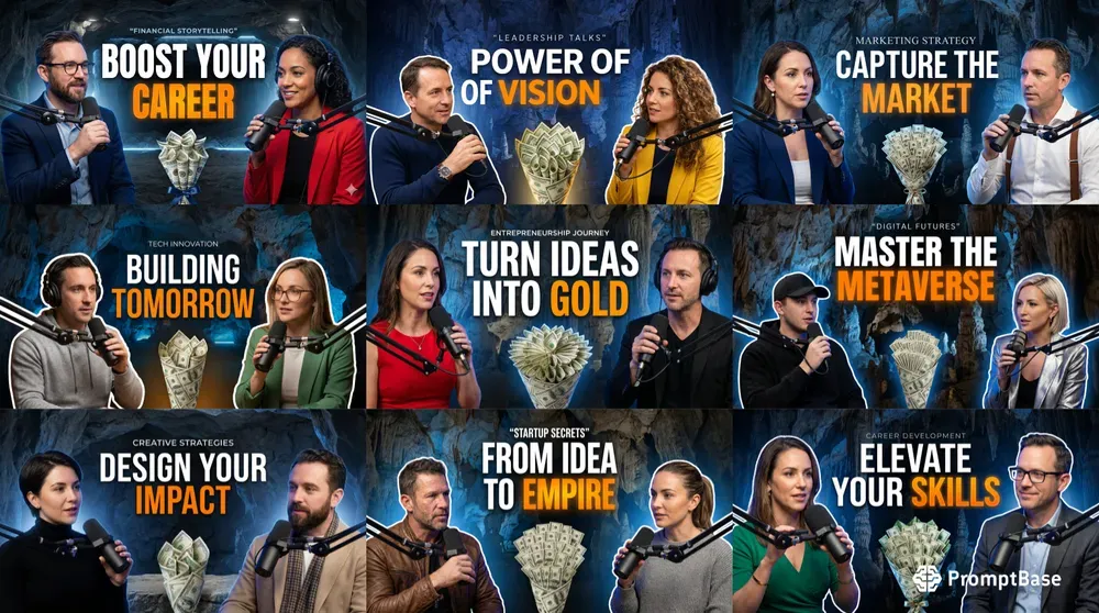 Interview Podcast YouTube Thumbnails