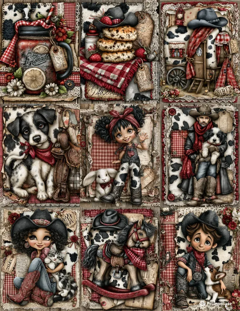 Cute Western Cowgirl Junk Journals