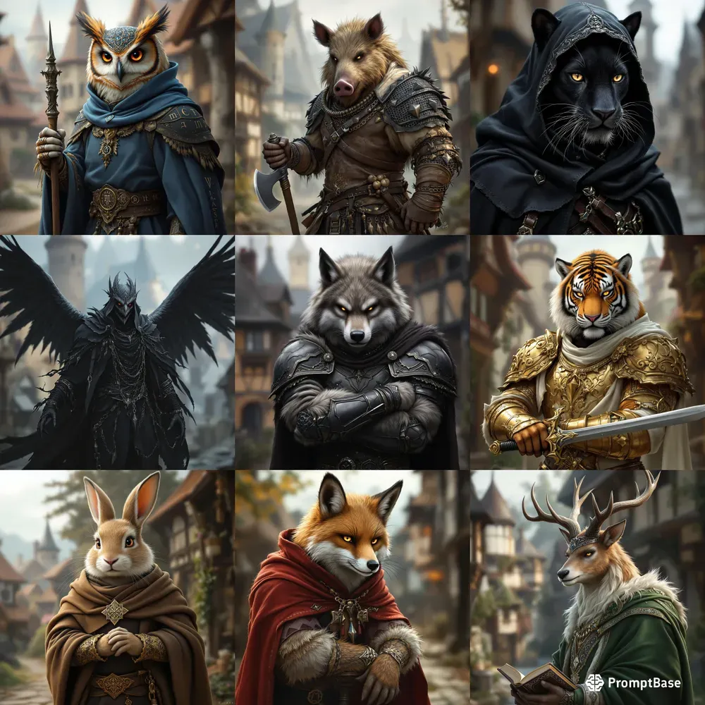 Anthropomorphic Animal Medieval Settings