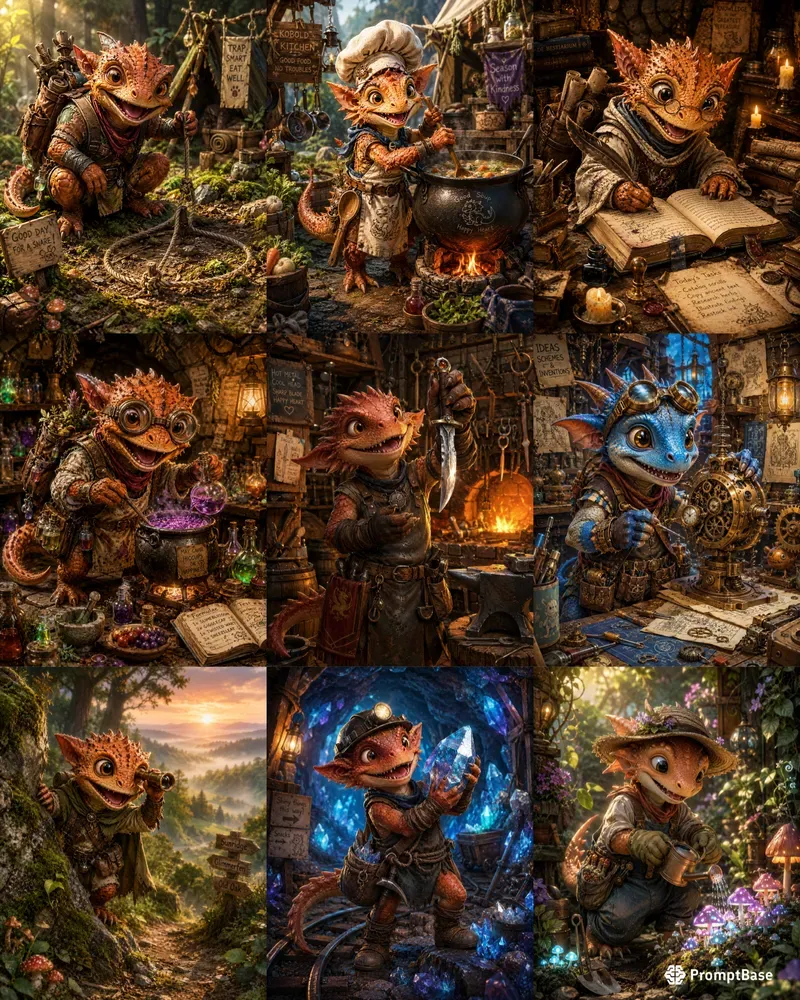 Cute Kobold Professions