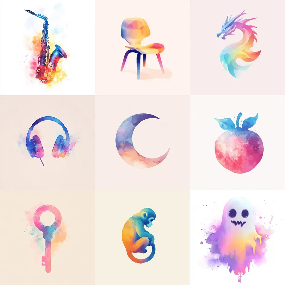 Blurred Motionstyle Cute Logos