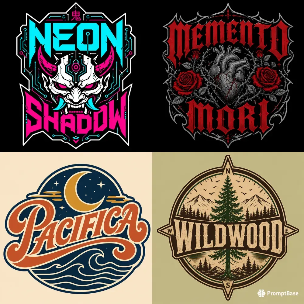 Emblem Apparel Design Vectors