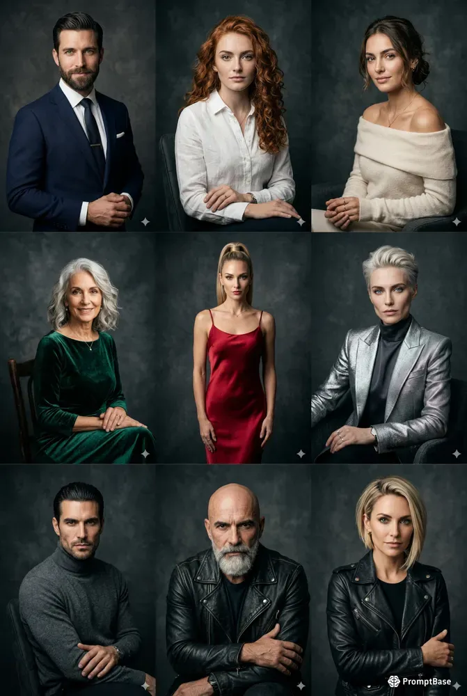 Elegant Cinematic Studio Portraits