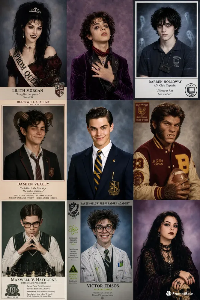 Villain Yearbook Photo Generator