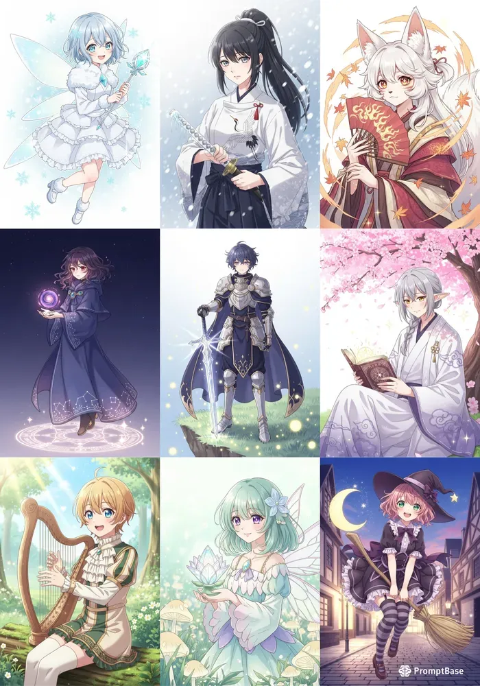 Vibrant Anime Fantasy Characters