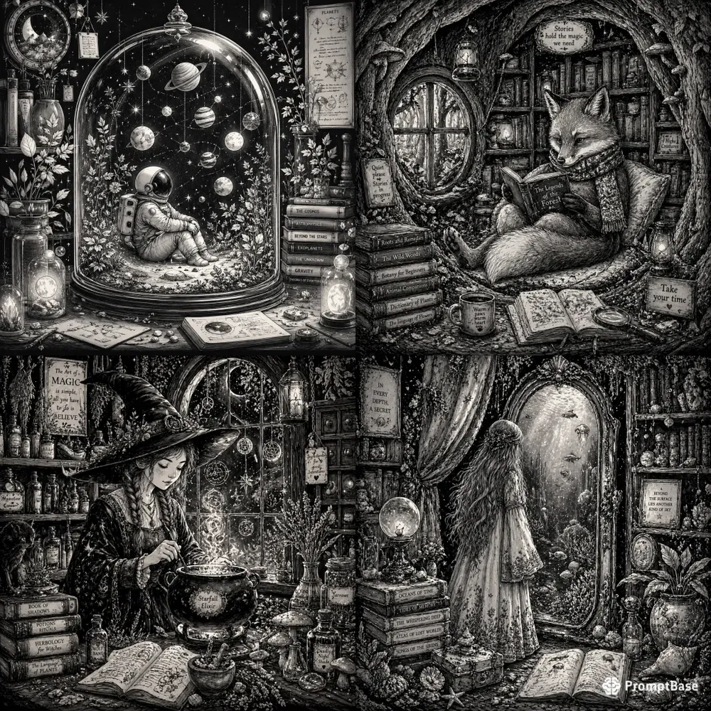 Dreamy Storybook Ink Worlds
