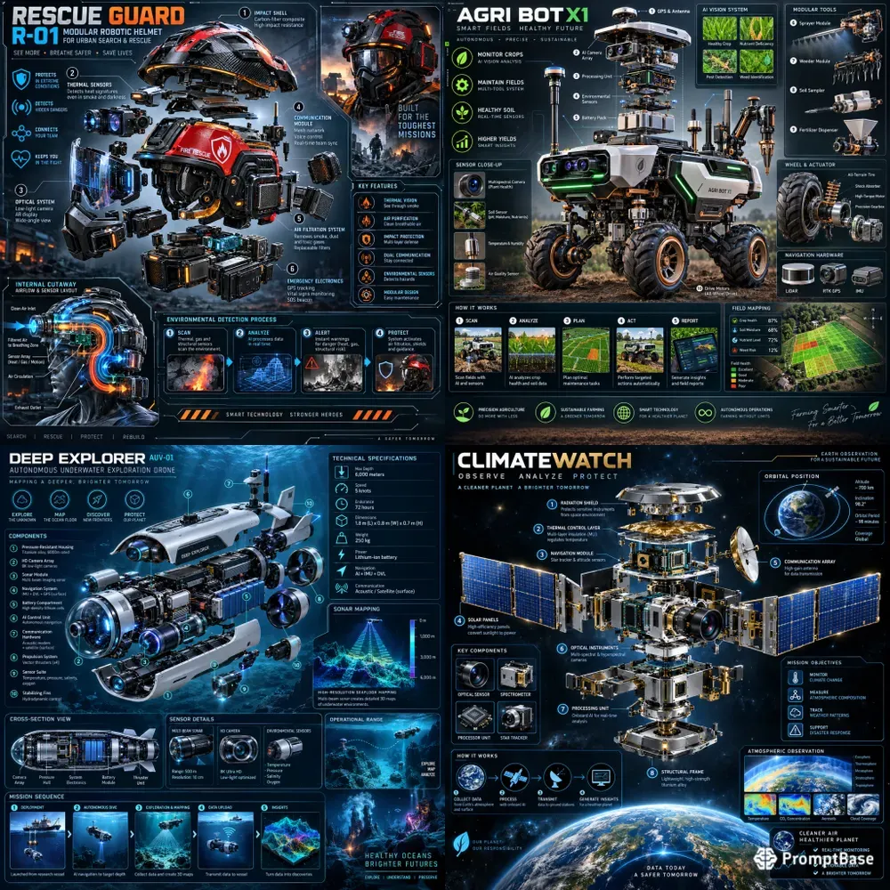 Futuristic Technical Infographics