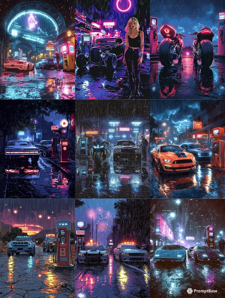 Cyberpunk Hot Rod T-Shirt Art