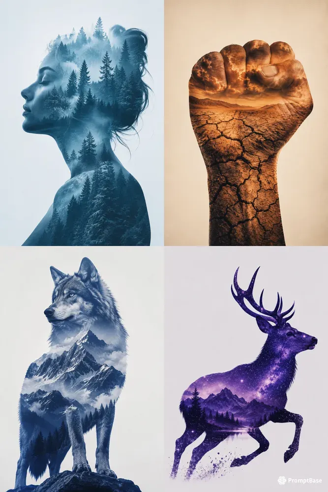 Nature Blend Exposure Portraits