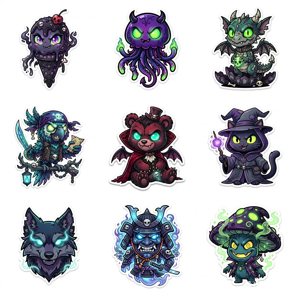 Gothic Cartoon Stickers